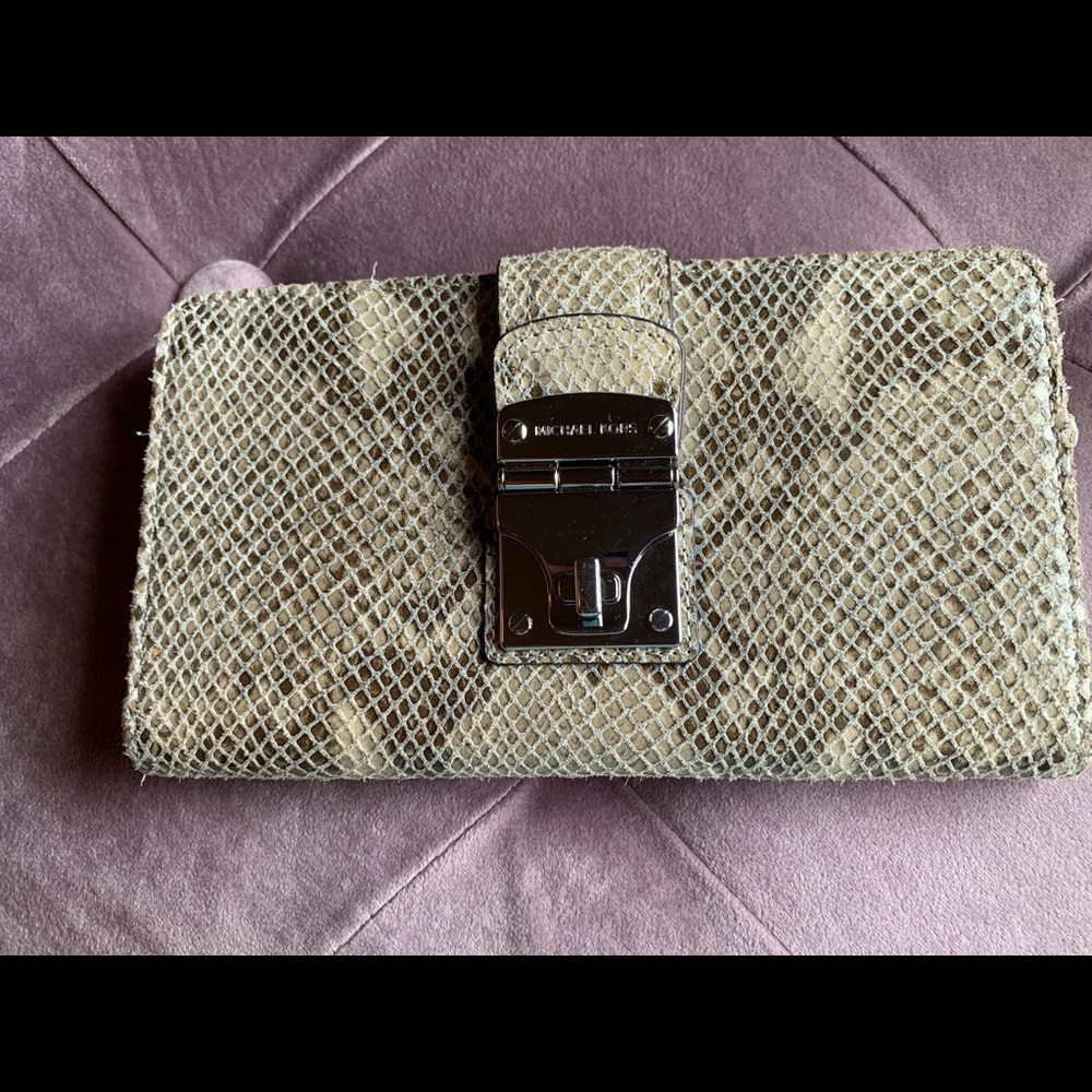 Michael Kors Python leather wallet